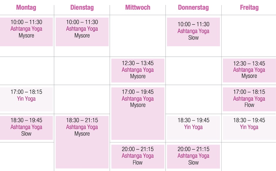 Stundenplan Ashtangaconnection De